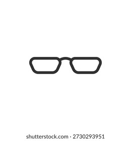 Gafas, icono lineal. Corrección de visión y accesorio óptico. Línea con trazo editable.
