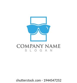 eyeglasses logo and symbol vector