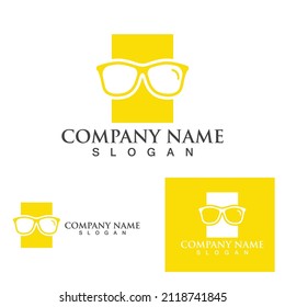 eyeglasses logo and symbol vector