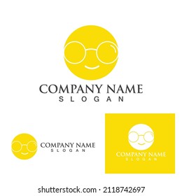 eyeglasses logo and symbol vector