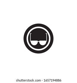 Eyeglasses logo vector icon design