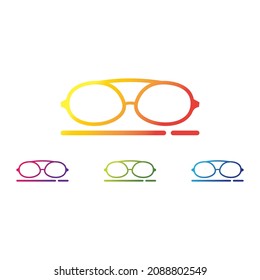 Eyeglasses logo vector icon design