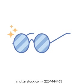 eyeglasses optical accesory isolated icon