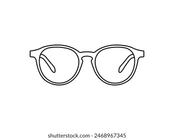 Eyeglasses Outline icon vector. Eyeglasses vector design and illustration. Eyeglasses Outline isolated white background