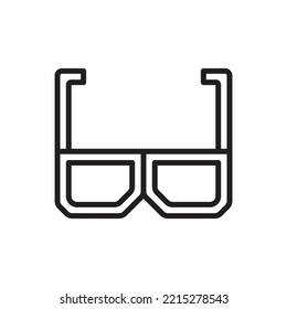 Eyeglasses Outline Icon Vector Illustration