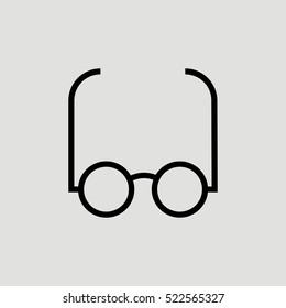 Eyeglasses Outline Vector Icon