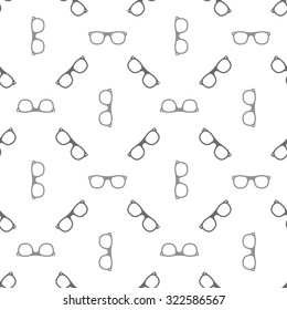 Eyeglasses pattern - vector minimal sunglasses or glasses seamless texture or background