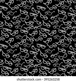 Eyeglasses. Seamless pattern