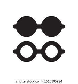 eyeglasses / sunglasses icon flat vector simple design illustration