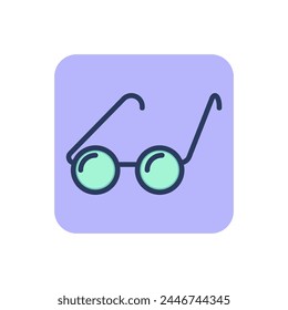 Eyeglasses thin line icon. Glasses, spectacles, vision outline sign. Ophthalmology and healthcare concept. Vector illustration, symbol element for web design and apps
