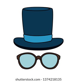 eyeglasses with tophat hipster style
