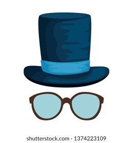 eyeglasses with tophat hipster style