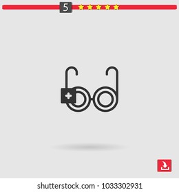 eyeglasses vector icon