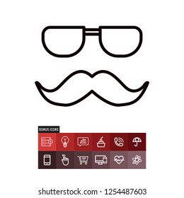 Eyeglasses vector icon