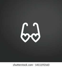 Eyeglasses vector icon. Eyeglasses concept stroke symbol design. Thin graphic elements vector illustration, outline pattern for your web site design, logo, UI. EPS 10.