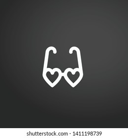 Eyeglasses vector icon. Eyeglasses concept stroke symbol design. Thin graphic elements vector illustration, outline pattern for your web site design, logo, UI. EPS 10.