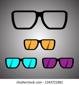 Eyeglasses vector icon. EPS 10
