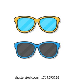 Eyeglasses Vector Icon Illustration. Glasses Symbol. Concept Of Summer Holiday. Sunglasses