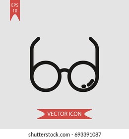 Eyeglasses vector icon, illustration symbol