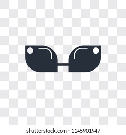 Eyeglasses vector icon isolated on transparent background, Eyeglasses logo concept