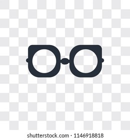 Eyeglasses vector icon isolated on transparent background, Eyeglasses logo concept