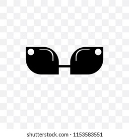 Eyeglasses vector icon isolated on transparent background, Eyeglasses logo concept