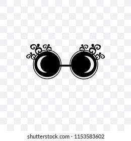 Eyeglasses vector icon isolated on transparent background, Eyeglasses logo concept