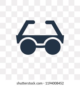 Eyeglasses vector icon isolated on transparent background, Eyeglasses transparency concept can be used web and mobile