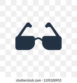Eyeglasses vector icon isolated on transparent background, Eyeglasses transparency concept can be used web and mobile