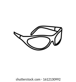 Eyeglasses. Vector illustration. Geek glasses isolated on a white background. Realistic icon black eyeglasses. Perfect use for website, pattern, design, etc.