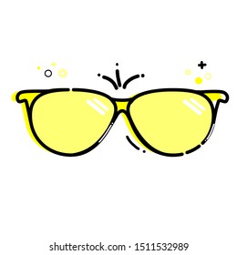 Eyeglasses with vector ilustration, MBE style