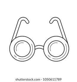 Eyeglasses vector line icon isolated on white background. Spectacles, eyeglasses line icon for infographic, website or app. Icon designed on a grid system.