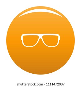 Eyeglasses without diopters icon. Simple illustration of eyeglasses without diopters vector icon for any design orange
