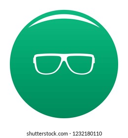 Eyeglasses without diopters icon. Simple illustration of eyeglasses without diopters vector icon for any design green