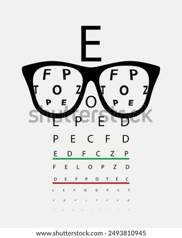 Eyeglasses with zoom effect and eye test health