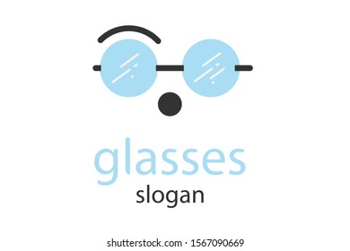 eyeglsses template vector icon illustration.