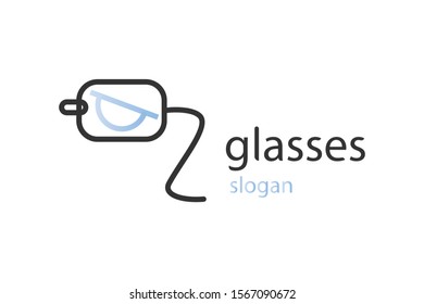 eyeglsses template vector icon illustration.