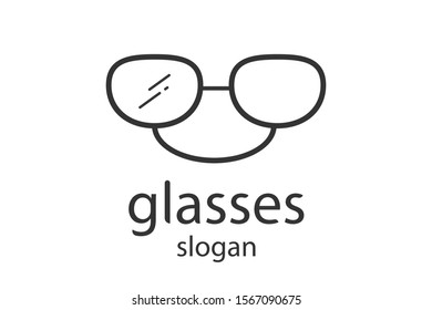 eyeglsses template vector icon illustration.