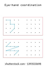 eye-hand coordination dot graph exercise