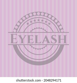 Eyelash con fondo rosado. Diseño elegante. 