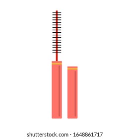 Eyelash brush icon which is part of the beauty and cosmetics icon. Beauty eyelash brush icon in open condition. Logo of makeup and cosmetic equipment in vector form.