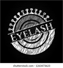 Eyelash chalk emblem