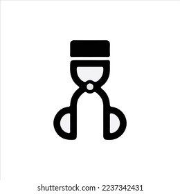 eyelash clipper icon, eyelashes, editable vector design