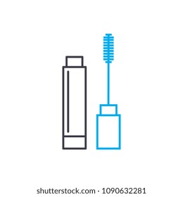Eyelash cosmetic vector thin line stroke icon. Eyelash cosmetic outline illustration, linear sign, symbol concept.