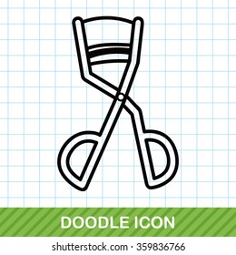 Eyelash curler doodle