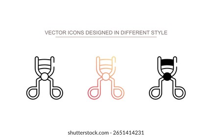 Eyelash Curler ícone design com fundo branco ilustração stock