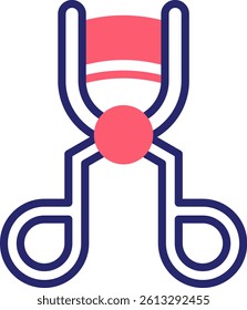 Eyelash Curler Icon Fill Vector Illustration