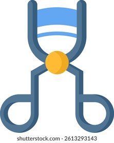 Eyelash Curler Icon Flat Vector Illustration