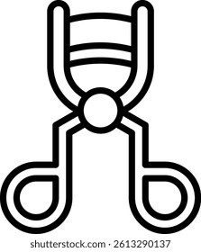 Eyelash Curler Icon Line Vector Illustration