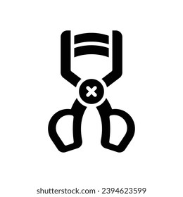 eyelash curler icon. vector glyph icon for your website, mobile, presentation, and logo design.
